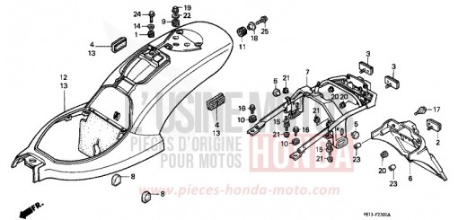 GARDE-BOUE ARRIERE VT600CN de 1992